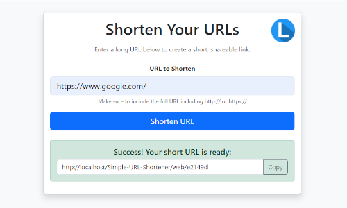 URL Shortener Web App